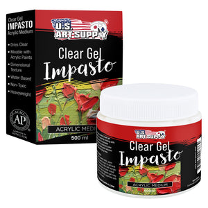 Impasto Clear Acrylic Gel Medium (500ml Tub) - Layering & Extending Acrylic Paint