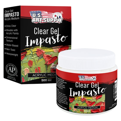 Impasto Clear Acrylic Gel Medium (500ml Tub) - Layering & Extending Acrylic Paint