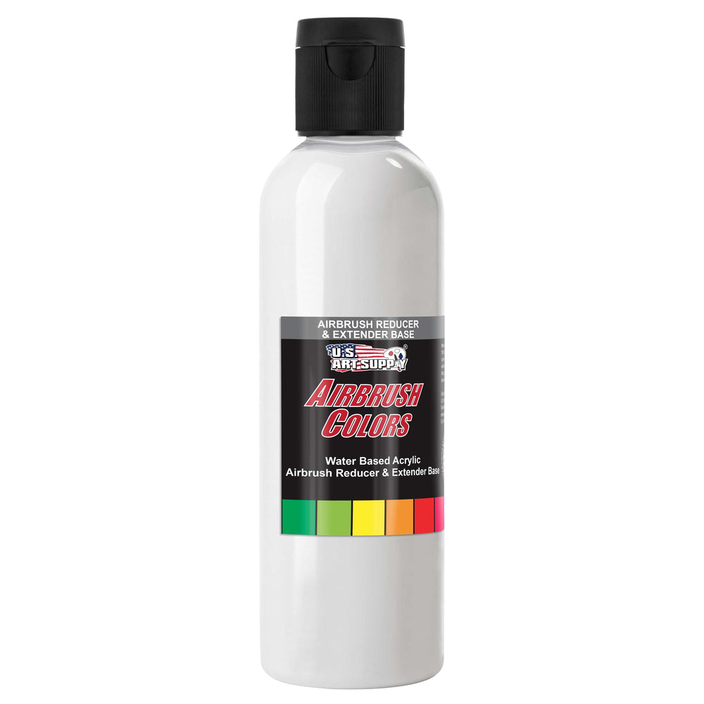 U.S. Art Supply 4-Ounce Airbrush Thinner Reducer and Extender Base for Acrylic Paints - Airbrush Paint Thinner, Reduces Viscosity, Improves Flow, Thins Acrylic Pouring Paint