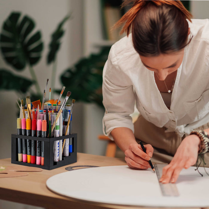 60 Slot Marker Organizer & Paint Brush Holder â€“ Multi-Level Marker Storage, Pens, Brushes, Colored Pencils