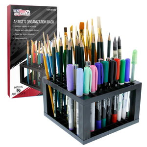 96 Slot Marker Organizer & Paint Brush Holder â€“ Marker Storage, Pens, Brushes, Colored Pencils