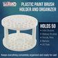 Plastic Artist Round 50 Hole Paint Brush Holder and Organizer - Rack Holds Paintbrushes, Makeup Cosmetic Brushes, Pencils Pens Markers