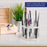 Plastic Artist Round 50 Hole Paint Brush Holder and Organizer - Rack Holds Paintbrushes, Makeup Cosmetic Brushes, Pencils Pens Markers