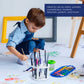 Plastic Artist Round 50 Hole Paint Brush Holder and Organizer - Rack Holds Paintbrushes, Makeup Cosmetic Brushes, Pencils Pens Markers