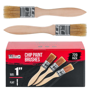 720 Pack of 1 inch Paint and Chip Paint Brushes for Paint, Stains, Varnishes, Glues, and Gesso