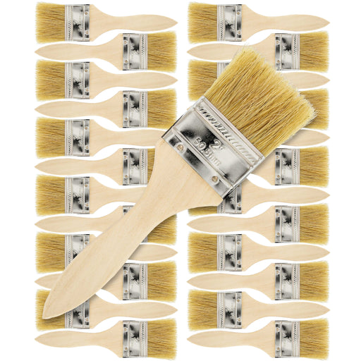 24 Pack of 2 inch Paint and Chip Paint Brushes for Paint, Stains, Varnishes, Glues, and Gesso