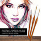8 Piece Taklon Detail and Liner Artist Brush Set with Wood Comfort Grip Handles - Art, Detailing, Acrylic, Oil, Watercolor