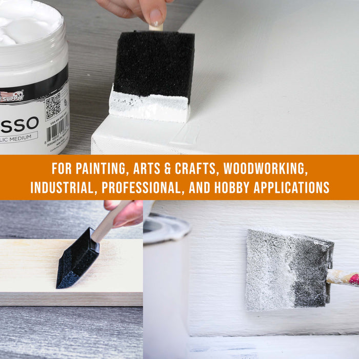 2 inch Foam Sponge Wood Handle Paint Brush Set (Value Pack of 40) - Lightweight, durable and great for Acrylics, Stains, Varnishes, Crafts, Art