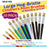 20-Piece Assorted Hog Bristle Brush Set - Large Thick Paint Brushes, Classroom Paint Brushes for Crafts, Tempera & Acrylic Painting, Ideal for Beginners & Students