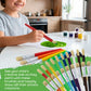 20-Piece Assorted Hog Bristle Brush Set - Large Thick Paint Brushes, Classroom Paint Brushes for Crafts, Tempera & Acrylic Painting, Ideal for Beginners & Students