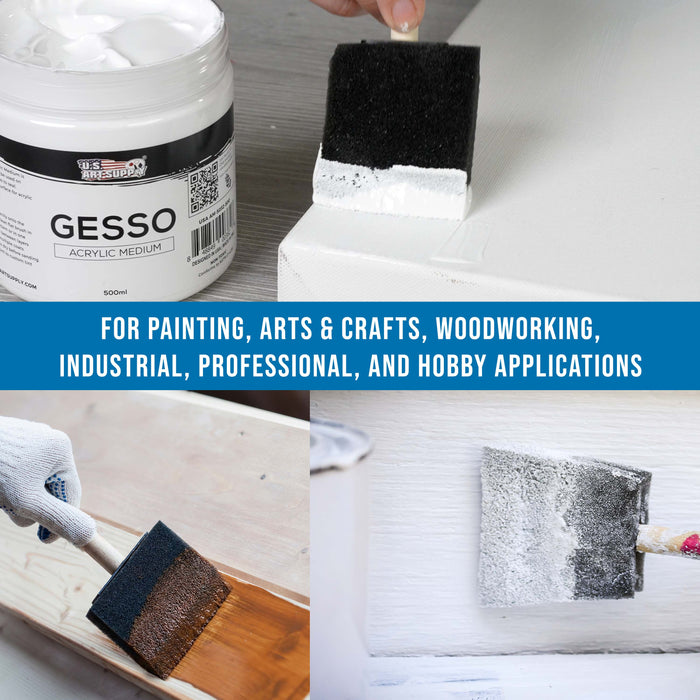 Variety Pack Foam Sponge Wood Handle Paint Brush Set, Value Pack of 20 Brushes - Lightweight, Durable & Great for Acrylics Stains Varnishes Crafts Art