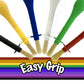 6-Piece Jumbo Tempera Art Brushes - Plastic Handle Round Brushes, Stubby Grip - Classroom Paint Brushes for Crafts, Tempera & Acrylic Painting, Ideal for Beginners & Students