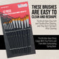 12 Piece Special Effects Artist Paint Brush Set - Taklon Synthetic FX Brushes, Ribbon, Muti-Liner, Angular - Watercolor, Acrylic, Oil