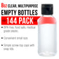 8 ounce Squeeze PET Plastic Bottles with Flip Cap - BPA-free, food safe, medical grade plastic, acrylic pouring paint (Pack of 144)