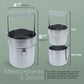 Stainless Steel Paint Brush Washer with Wash Tank, Spiral Holder, and Sediment Grate - Oil Paint Brush Cleaner for Artists