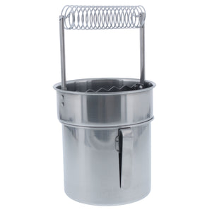Stainless Steel Paint Brush Washer with Wash Tank, Spiral Holder, and Sediment Grate - Oil Paint Brush Cleaner for Artists
