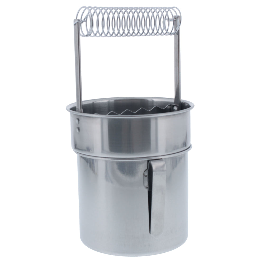 Stainless Steel Paint Brush Washer with Wash Tank, Spiral Holder, and Sediment Grate - Oil Paint Brush Cleaner for Artists