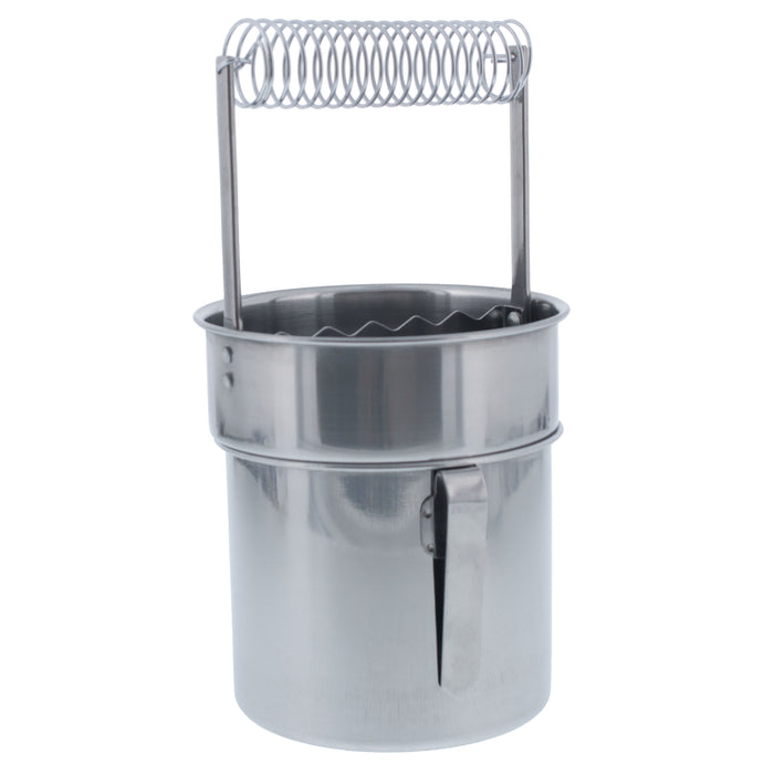 Stainless Steel Paint Brush Washer with Wash Tank, Spiral Holder, and Sediment Grate - Oil Paint Brush Cleaner for Artists