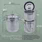 Stainless Steel Leak-Proof Deluxe Paint Brush Washer with Wash Tank, Clip-On Lid, and Strainer Cup - Oil Paint Brush Cleaner for Artists