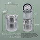 Large Stainless Steel Leak-Proof Deluxe Paint Brush Washer with Wash Tank, Clip-On Lid, and Strainer Cup - Oil Paint Brush Cleaner for Artists