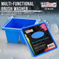 12-Hole Plastic Paint Brush Cleaner Washer & Paint Brush Holder with Palette Lid for Acrylic, Watercolor, Oil