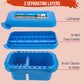 16-Hole Plastic Paint Brush Cleaner Washer & Paint Brush Holder with Palette Lid for Acrylic, Watercolor & Oil Paints