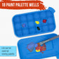 16-Hole Plastic Paint Brush Cleaner Washer & Paint Brush Holder with Palette Lid for Acrylic, Watercolor & Oil Paints