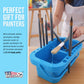 16-Hole Plastic Paint Brush Cleaner Washer & Paint Brush Holder with Palette Lid for Acrylic, Watercolor & Oil Paints