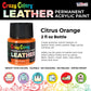 Citrus Orange Premium Acrylic Leather and Shoe Paint, 2 oz Bottle - Flexible, Crack, Scratch, Peel Resistant - Artist Create Custom Sneakers, Jackets, Bags, Purses, Furniture Artwork