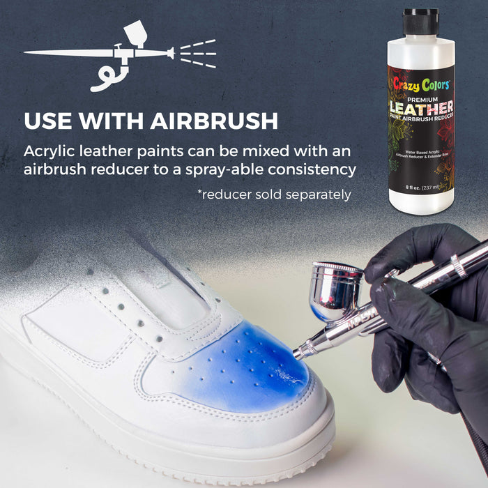 Sky Blue Premium Acrylic Leather and Shoe Paint, 2 oz Bottle - Flexible, Crack, Scratch, Peel Resistant - Artist Create Custom Sneakers, Jackets, Bags, Purses, Furniture Artwork