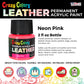 Neon Pink Premium Acrylic Leather and Shoe Paint, 2 oz Bottle - Flexible, Crack, Scratch, Peel Resistant - Artist Create Custom Sneakers, Jackets, Bags, Purses, Furniture Artwork