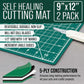 9" x 12" Self-Healing Cutting Mat 5-Ply (2 Pack) - Double-Sided Green/Black Craft Mat, Non-Slip Cutting Mats for Crafts, Sewing, Quilting, Scrapbooking