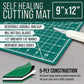 9" x 12" Self-Healing Cutting Mat 5-Ply - Double-Sided Green/Black Craft Mat, Non-Slip Cutting Mats for Crafts, Sewing, Quilting, Scrapbooking