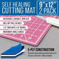 9" x 12" Self-Healing Cutting Mat 5-Ply (2 Pack) - Double-Sided Pink/Blue Craft Mat, Non-Slip Cutting Mats for Crafts, Sewing, Quilting, Scrapbooking