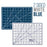 9" x 12" White/Blue Professional Self Healing 5-6 Layer Double Sided Durable Non-Slip Cutting Mat - Pack of 2