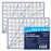 9" x 12" White/Blue Professional Self Healing 5-6 Layer Double Sided Durable Non-Slip Cutting Mat - Pack of 2
