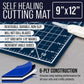 9" x 12" Self-Healing Cutting Mat 5-Ply - Double-Sided White/Blue Craft Mat, Non-Slip Cutting Mats for Crafts, Sewing, Quilting, Scrapbooking