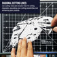9" x 12" Self-Healing Cutting Mat 5-Ply - Double-Sided White/Blue Craft Mat, Non-Slip Cutting Mats for Crafts, Sewing, Quilting, Scrapbooking