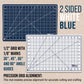 12" x 18" Self-Healing Cutting Mat 5-Ply - Double-Sided White/Blue Craft Mat, Non-Slip Cutting Mats for Crafts, Sewing, Quilting, Scrapbooking