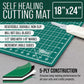 18" x 24" Self-Healing Cutting Mat 5-Ply - Double-Sided Green/Black Craft Mat, Non-Slip Cutting Mats for Crafts, Sewing, Quilting, Scrapbooking