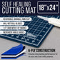 18" x 24" Self-Healing Cutting Mat 5-Ply - Double-Sided White/Blue Craft Mat, Non-Slip Cutting Mats for Crafts, Sewing, Quilting, Scrapbooking