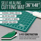36" x 48" Self-Healing Cutting Mat 5-Ply - Double-Sided Green/Black Craft Mat, Non-Slip Cutting Mats for Crafts, Sewing, Quilting, Scrapbooking