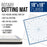 18" x 18" Rotary White/Blue High Contrast Professional Self Healing 7-Layer Durable Non-Slip Cutting Mat Great for Scrapbooking, Quilting, Sewing