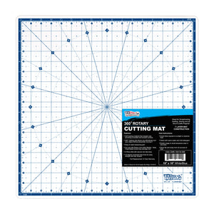18" x 18" Self-Healing Cutting Mat 7-Ply - Rotary White/Blue Craft Mat, Non-Slip Cutting Mats for Crafts, Sewing, Quilting, Scrapbooking