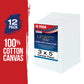 3 X 5 Inch Professional Art Canvas Board Panels 12 Pack - 8 Ounce Heavyweight Cotton Acid Free Canvases for Painting Acrylics and Watercolor (1 Case of 12 Single Canvas Painting Panels)