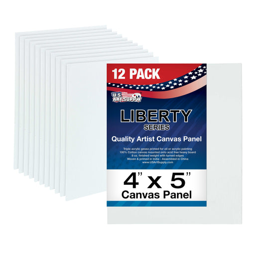 4" x 5" Professional Artist Quality Acid Free Canvas Panel Boards for Painting 12-Pack