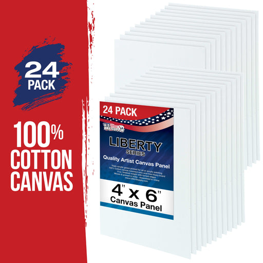 4" x 6" Professional Artist Quality Acid Free Canvas Panel Boards for Painting 24-Pack