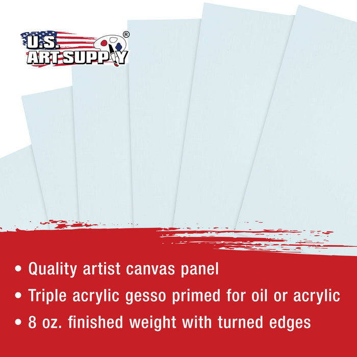 5" x 5" Professional Artist Quality Acid Free Canvas Panel Boards for Painting 12-Pack