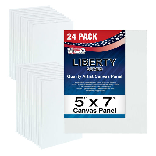 5" x 7" Professional Artist Quality Acid Free Canvas Panel Boards for Painting 24-Pack