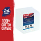6 X 6 Inch Professional Art Canvas Board Panels 24 Pack - 8 Ounce Heavyweight Cotton Acid Free Canvases for Painting Acrylics and Watercolor (1 Case of 24 Single Canvas Painting Panels)